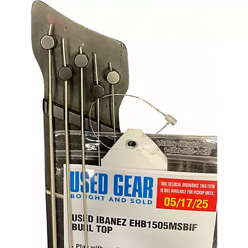 Used Ibanez EHB1505MSBIF BURL TOP Electric Bass Guitar BURL TOP