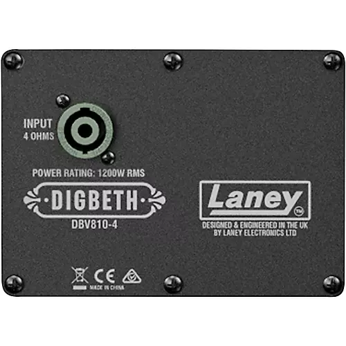 Laney Digbeth DBV810 1200W 8x10 Bass Speaker Cabinet Black