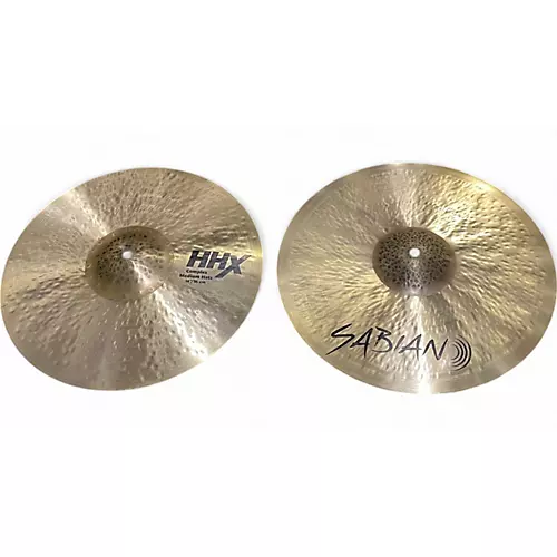Used SABIAN 14in HHX COMPLEX MEDIUM HATS PAIR Cymbal 33