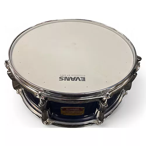 Used Yamaha 5X14 Wood Shell Blue Drum Blue 8