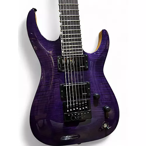 Used ESP LTD SH7ET Trans Purple Solid Body Electric Guitar Trans Purple