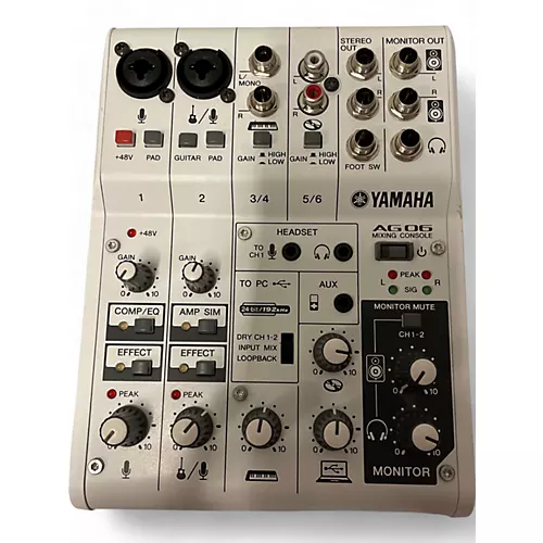 Used Yamaha AG06 Unpowered Mixer