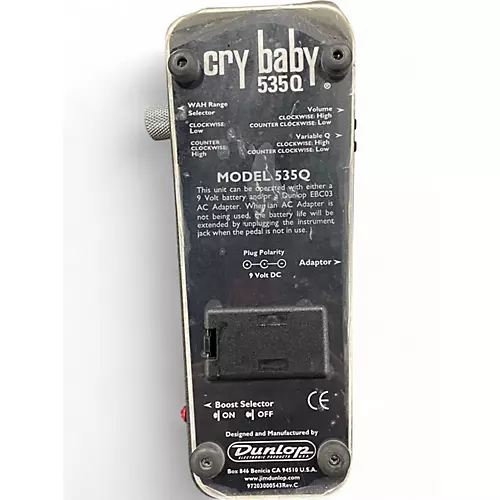 Used Dunlop 535Q Cry Baby Multi-Wah Effect Pedal
