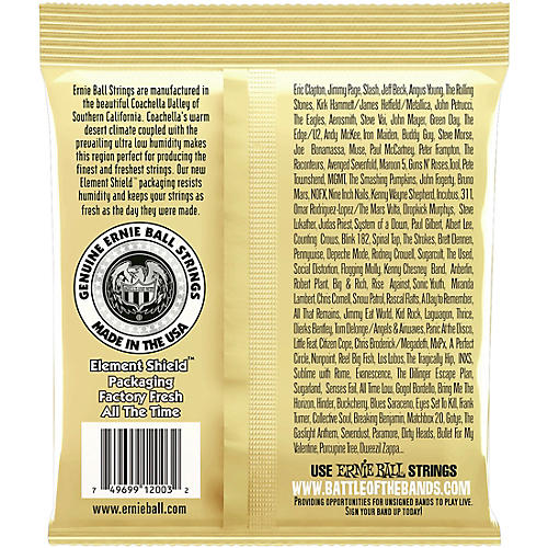 Ernie Ball 2003 Earthwood 80/20 Bronze Medium Light Acoustic Strings 2-Pack