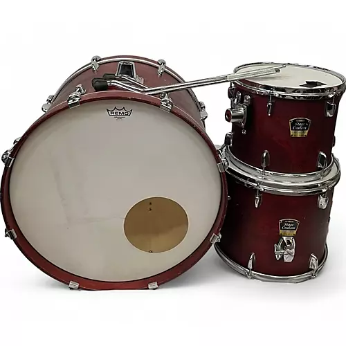 Used Yamaha 3 piece Stage Custom Wine Red Drum Kit Wine Red