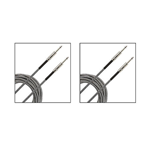 D'Addario Braided Instrument Cable 2-Pack 20 ft. Gray