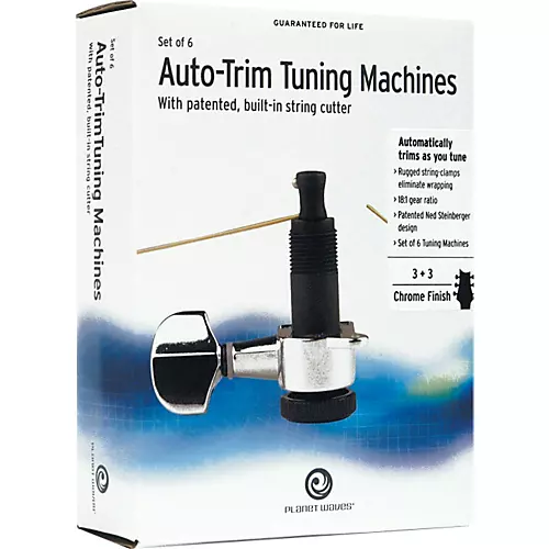 D'Addario Auto-Trim Tuning Machines/3 Per Side Chrome