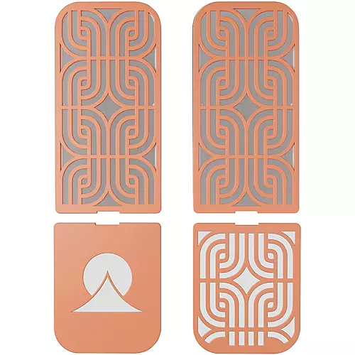 Ohma World Ohma World Motif Screen Set Teal & Apricot