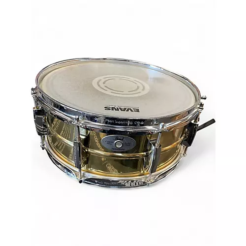 Used Pearl 13X5.5 Sensitone Snare Brass Drum Brass 195