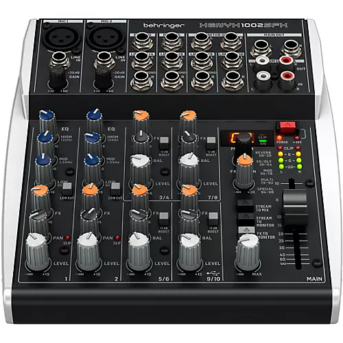 Behringer XENYX 1002SFX 10-Channel Analog Mixer With USB