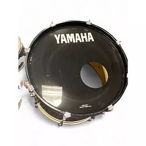 Used Yamaha 7 Piece Stage Custom Black Drum Kit Black