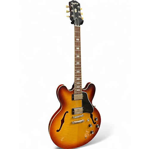 Used Epiphone ES335 Figured Raspberry Tea Hollow Body Electric Guitar Raspberry Tea