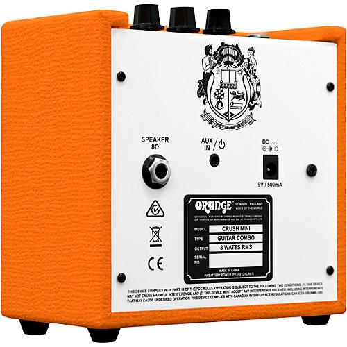 Orange Amplifiers Crush Mini 3W 1x4 Guitar Combo Amp Orange