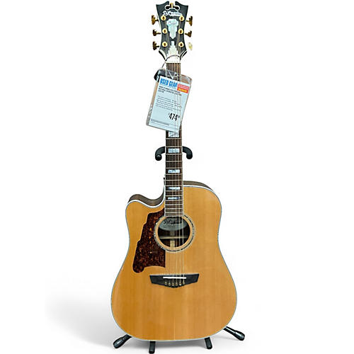 Used D'Angelico EXD500L Natural Acoustic Electric Guitar Natural