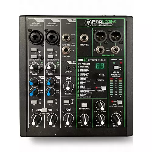 Used Mackie PROFX6V3 Unpowered Mixer