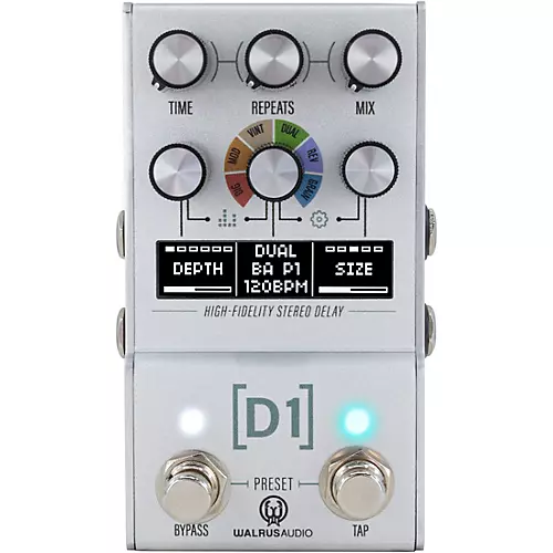 Walrus Audio Mako Series D1 High-Fidelity Delay MKII Silver