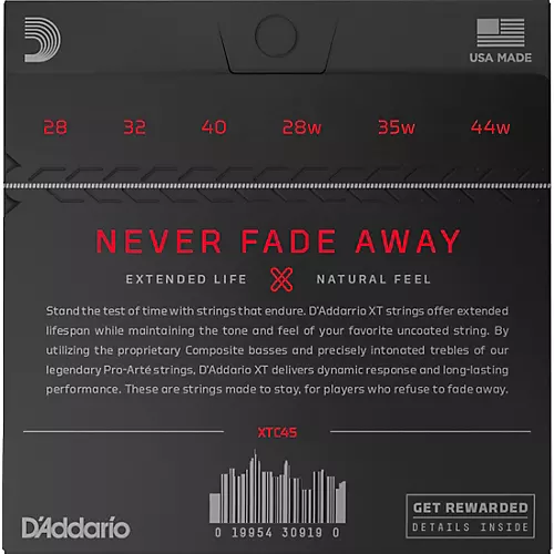 D'Addario XT Silver Plated Copper Classical Strings, Normal Tension, 28-44w