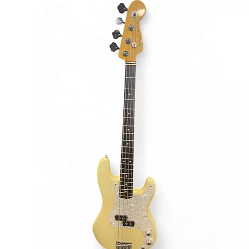 Used 2021 Fender American Professional II Precision Bass Vintage White Electric Bass Guitar Vintage White