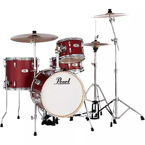 Pearl Midtown 4-Piece Complete Drum Set Matte Red