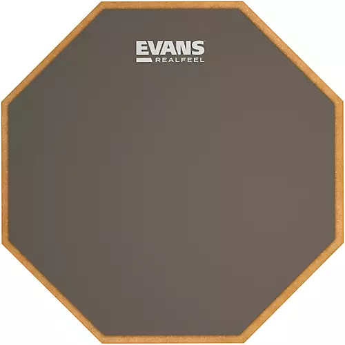 EVANS RF12G RealFeel Drum Practice Pad Gray 12 in.