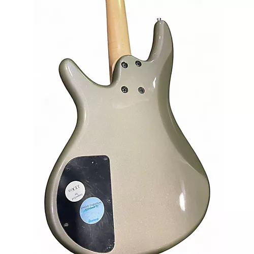 Used Ibanez SR400 Silver Electric Bass Guitar Silver