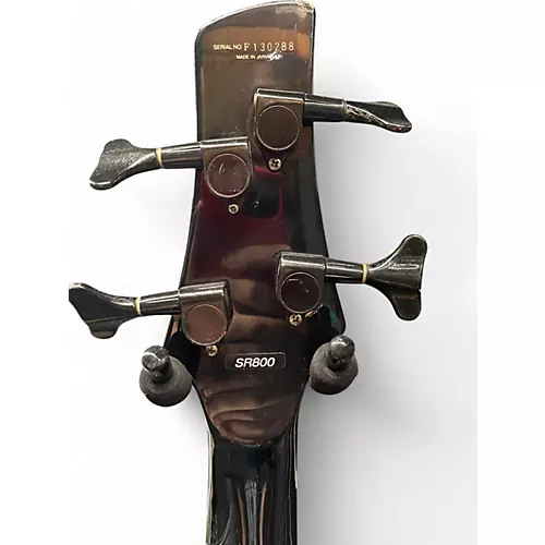 Used Ibanez SR800 Black Electric Bass Guitar Black