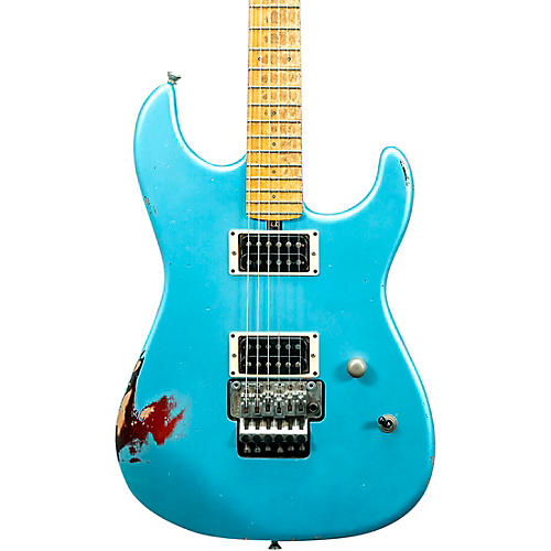 Friedman Cali Aged Electric Guitar Double Burst Metallic Blue over 3 Tone Burst
