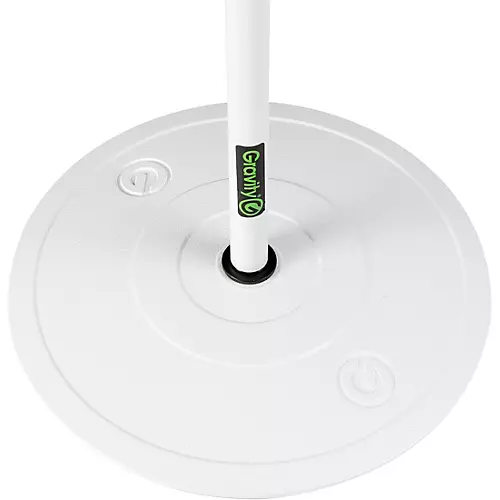 Gravity Stands Microphone Stand With Round Base - White
