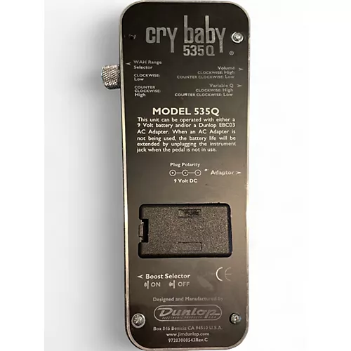 Used Dunlop 535Q Cry Baby Multi-Wah Effect Pedal
