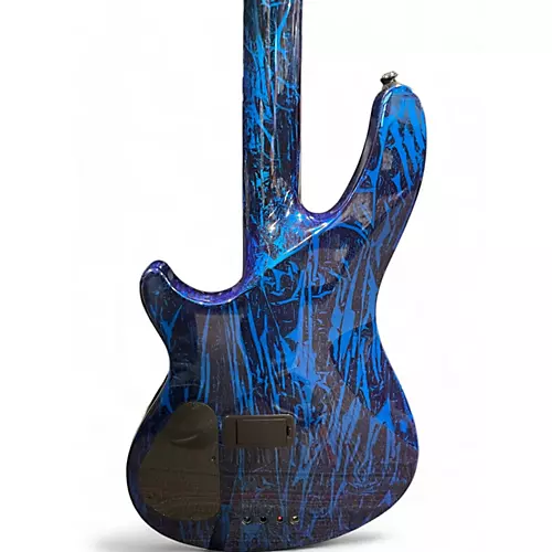 Used Schecter Guitar Research C4 4 String cobalt blue Electric Bass Guitar cobalt blue