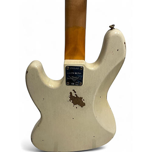 Used Fender ltd 60's jazz bass relic Olympic White Electric Bass Guitar Olympic White
