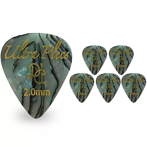 D'Andrea Ultra Plecs Abalone Picks 2.0 mm 6 Pack