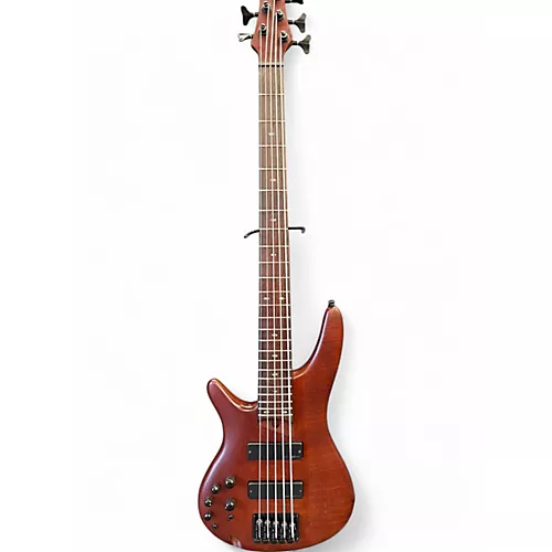 Used Ibanez SR505 5 String Burgundy Electric Bass Guitar Burgundy