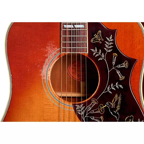 Gibson Murphy Lab 1960 Hummingbird Heavy Aged Acoustic Guitar Washed Cherry Sunburst