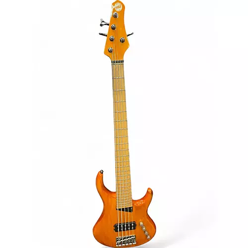 Used MTD Kingston Artist 5 Amber Electric Bass Guitar Amber