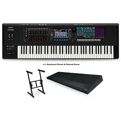 Roland FANTOM-7 Workstation With Z Stand and Large Dust Cover