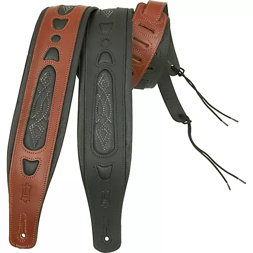 Levy's Classic Padded leather guitar strap Walnut