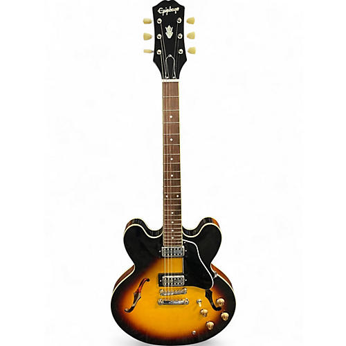 Used Epiphone 335 inspired by gibson Tobacco Burst Hollow Body Electric Guitar Tobacco Burst