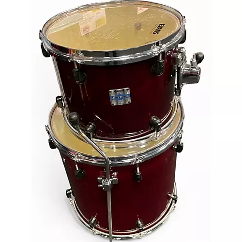 Used Yamaha 6 Piece Stage  custom advantage nouveau Red Drum Kit Red