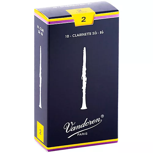 Vandoren Traditional Bb Clarinet Reeds Strength 2.5 Box of 10