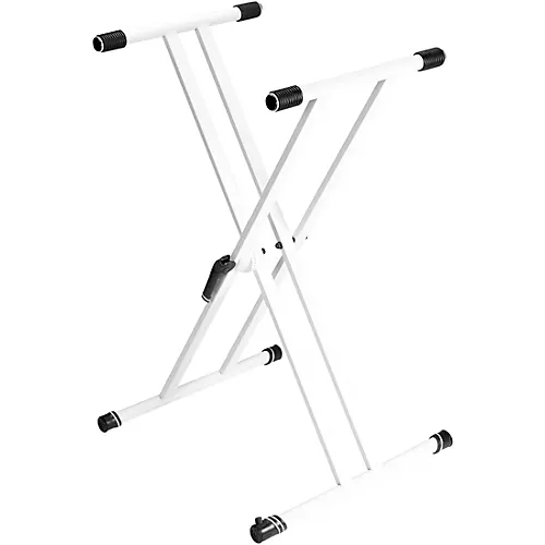 Gravity Stands Double X-Braced Keyboard Stand - White