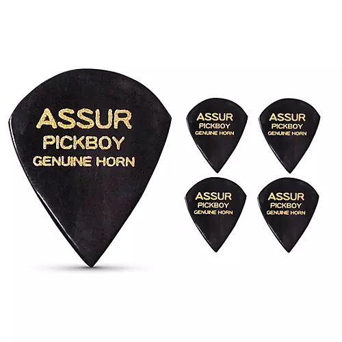 Pick Boy Hand-Made Buffalo Horn Guitar Picks Heavy 5 Pack