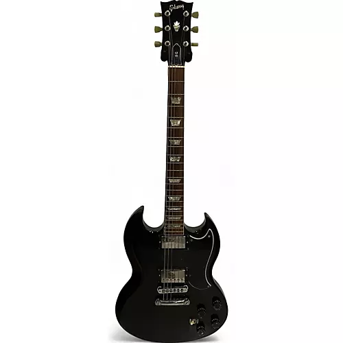 Vintage 1986 Gibson SG Standard Black Solid Body Electric Guitar Black