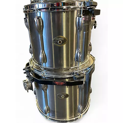 Used TAMA 4 Piece Rockstar Chrome Silver Drum Kit Chrome Silver