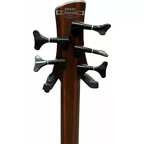 Used Ibanez SR505 5 String Walnut Electric Bass Guitar Walnut