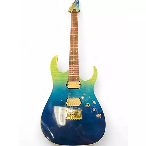 Used Ibanez RG421HPFM BLUE REEF GRADUATION Solid Body Electric Guitar BLUE REEF GRADUATION