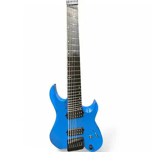 Used Kiesel Vader 8 Multi-Scale Blue Solid Body Electric Guitar Blue