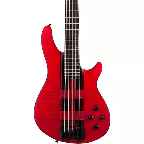 Schecter Guitar Research C-5 GT 5-String Electric Bass Guitar Satin Trans Red
