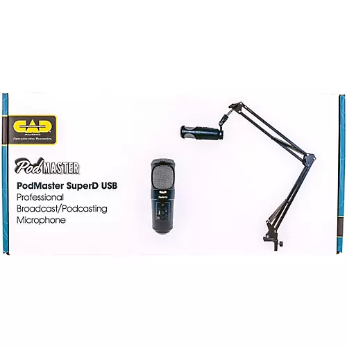 CAD PodMaster SuperD USB Professional Broadcast/Podcasting Microphone with SuperD VOG Dynamic Capsule Black