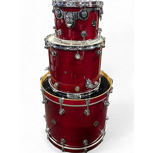 Used DW 3 Piece Performance Series Candy Apple Red Drum Kit Candy Apple Red